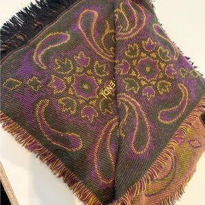 Fendi Multicolor Patterned Acrylic Scarf